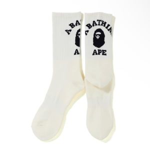 BAPE College Socks White / Black *BRAND NEW*